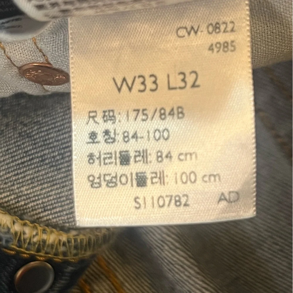 NWT Levi’s Men’s 501 ‘93 Straight Stretch Jeans Size 33